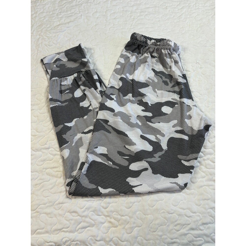 Onzie White & Grey Camo Drawstring Jogger Sweat Pants size small